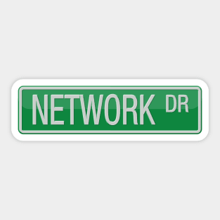 Network Drive Street Sign T-shirt Sticker